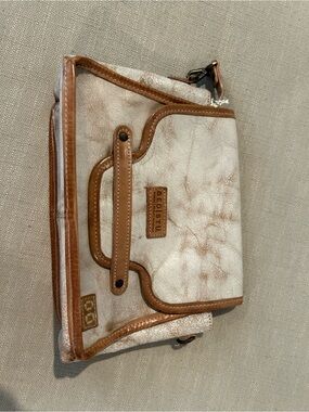 Bed Stu Ceremonious Nectar Lux and Tan Shoulder Bag with strap